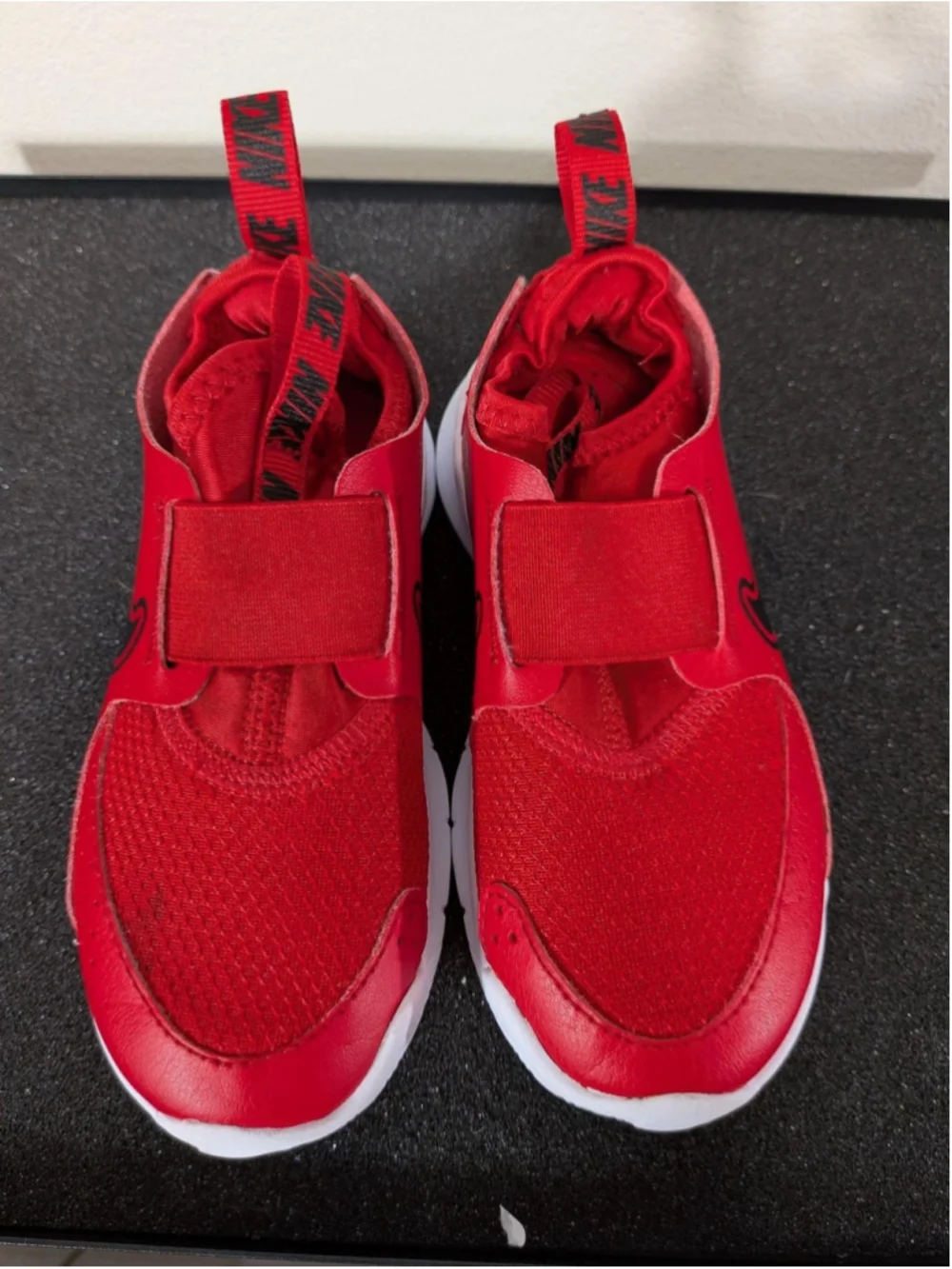 Nike Strap Shoes Kids Size 10C Red White Running Athletic Sneakers FN1449-600